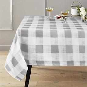 img 4 attached to 🍽️ Lahome Checkered Tablecloth: Spillproof Restaurant Essential