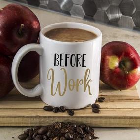 img 2 attached to 🍷 Work-Friendly Glassware Set: Before Work, After Work Coffee Mug and Stemless Wine Glass - Perfect Work Gifts for Boss, Coworker, and Office Friend - Ideal for Celebrating New Job or Work Life