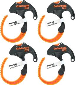 img 3 attached to 🔗 Efficient Cable Management with Cable Cuff PRO (4 Pack: 4x Medium 2 Inch Diameter) - Adjustable, Reusable Cable Tie Replacements for Extension Cords and Electronics