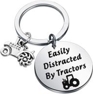 feelmem funny farm tractor keychain - ideal tractor lover gift, perfect for easily distracted tractor enthusiasts - farmers' delightful gift logo