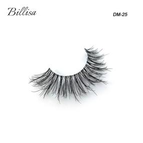 img 3 attached to 💃 3D Mink Eyelashes: Real Siberian Handmade, Invisible Band False Lashes Pair with 1 Tweezers – Cruelty-Free, Natural Soft Curly Fake Eyelash Strips in Deluxe Box for Women (DM-25)