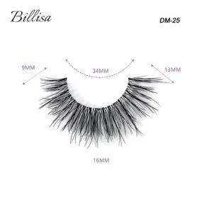 img 2 attached to 💃 3D Mink Eyelashes: Real Siberian Handmade, Invisible Band False Lashes Pair with 1 Tweezers – Cruelty-Free, Natural Soft Curly Fake Eyelash Strips in Deluxe Box for Women (DM-25)