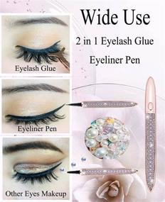 img 1 attached to 💎 CMNRO Diamond-Black Eyelash Glue Pen: Waterproof Strong Hold Adhesive for False Lashes | Quick Drying & Latex-Free | Long-Lasting & Sensitive Eyes Friendly