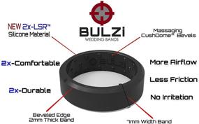 img 3 attached to 💍 BULZi Wedding Bands: Massaging Silicone Rings with Airflow for Unmatched Comfort, Safety, and Flexibility