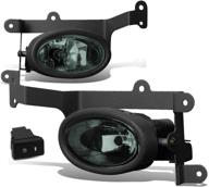 pair smoke lens front bumper driving fog lights lamps with switch compatible with honda civic coupe 2006-2008 logo