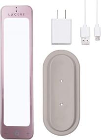 img 3 attached to LED Vanity Mirror Light For Makeup Portable Wireless Dimmable Simulated Daylight Easy Mount USB Rechargeable Dusty Rose