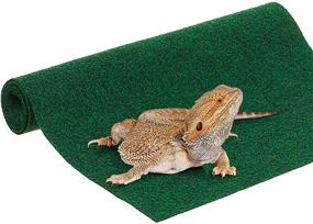 img 4 attached to 🦎 SunGrow 35” x 17” Reptile Mat - Terrarium Substrate Liner with 0.12" Thickness in Green Color