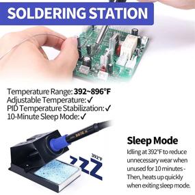 img 1 attached to 🔥 YIHUA 8786D I 2-in-1 Hot Air Rework and Soldering Iron Station with Fahrenheit/Celsius, Cool/Hot Air Conversion, Digital Temperature Correction, and Sleep Function