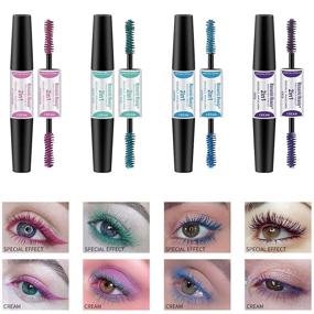 img 4 attached to COOSA 2-in-1 Waterproof Lengthening Mascara - 4 Colors, Natural & Long-Lasting for Eye Makeup