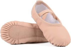 img 4 attached to Ambershine Leather Ballet Toddlers Slippers Sports & Fitness for Other Sports