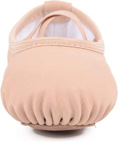 img 1 attached to Ambershine Leather Ballet Toddlers Slippers Sports & Fitness for Other Sports