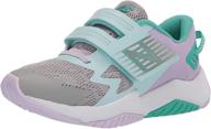 stride in style with new balance kid's rave run v1 hook and loop shoe logo