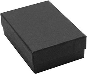 img 3 attached to 🎁 R J Displays 16 Pack Cotton Filled Matte Black Cardboard Jewelry Gift Boxes - 3 X 2 X 1 Inch #32 Size: Perfect for Retail & Gifting