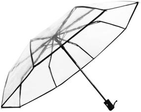 img 1 attached to 🌂 IUU Transparent Lightweight Automatic Folding Umbrellas for Folding Umbrellas with Umbrella Weight Considerations