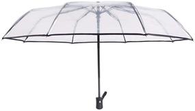 img 2 attached to 🌂 IUU Transparent Lightweight Automatic Folding Umbrellas for Folding Umbrellas with Umbrella Weight Considerations