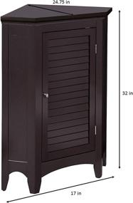 img 1 attached to 🏠 Dark Espresso Freestanding Wooden Bathroom Corner Floor Cabinet by Teamson Home Glancy