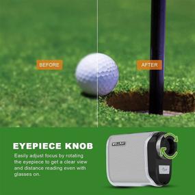 img 1 attached to 🏌️ Golf Rangefinder USB Charging, Clear View Golfing Laser Rangefinder - 6X Magnification, 800 Yards Accuracy, Slope Function, Flag-Lock & Vibration