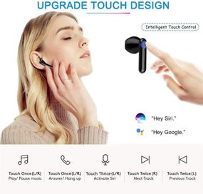 img 3 attached to Bluetooth Headphones Earphones Microphone Android Black