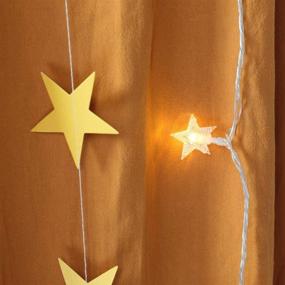 img 1 attached to 🏰 Frideko Bed Canopy: Princess Gauze Mosquito Net with USB Warm White Star Fairy String Lights & Yellow Star Flag - Perfect for Playing, Beach, Home, Nursery, Hotel - Ideal Kids Children Christmas Birthday Gift (Burnt Orange)