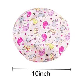 img 2 attached to 👶 Premium Stain Bonnet: Baby Bonnet Silk Sleep Cap for Toddlers, Children, and Teens - Shower Cap for Kids