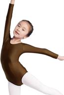 👯 stylish aoylisey girls' long sleeve leotard: perfect for gymnastics, ballet, and dance (2-12 years) logo