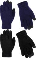 cooraby gloves touchscreen stretch knitted boys' accessories logo