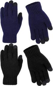 img 4 attached to Cooraby Gloves Touchscreen Stretch Knitted Boys' Accessories