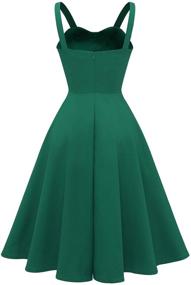 img 2 attached to 👗 Vintage Sleeveless A-Line Button Down Party Swing Cocktail Dress for Women - Wedtrend 1950s Casual