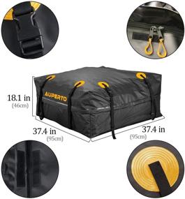 img 3 attached to 🚘 AUPERTO Rooftop Cargo Bag: 100% Waterproof 15 Cubic ft Roof Bag for Cars with Side Rails, Cross Bars or Rack