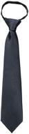 👔 boys solid formal tuxedo: classic 14 inch zipper necktie for a sleek look logo