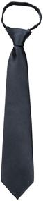 img 2 attached to 👔 Boys Solid Formal Tuxedo: Classic 14 inch Zipper Necktie for a Sleek Look
