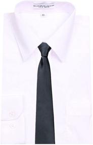 img 1 attached to 👔 Boys Solid Formal Tuxedo: Classic 14 inch Zipper Necktie for a Sleek Look