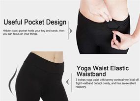 img 3 attached to 🩳 QYQ Women's Buttery Soft Leggings with Hidden Inner Pocket - High Waisted Yoga Pants in 10+ Colors, Regular and Plus Sizes