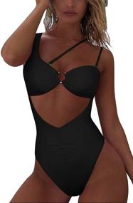 img 3 attached to 🐆 ESONLAR Leopard Swimsuits: High-Waisted Swimwear for Women's Clothing & Cover Ups