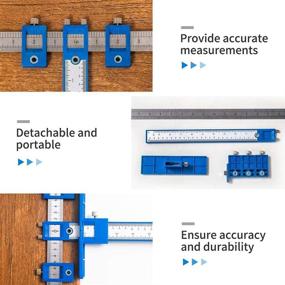 img 1 attached to 🔧 Adjustable Punch Locator Tool: JoyTube Cabinet Hardware Jig for Door Drawer Handle Knobs Pull Installation - Drill Template and Guide Tool, Drilling Holes with Ease