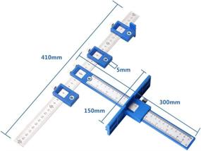 img 2 attached to 🔧 Adjustable Punch Locator Tool: JoyTube Cabinet Hardware Jig for Door Drawer Handle Knobs Pull Installation - Drill Template and Guide Tool, Drilling Holes with Ease