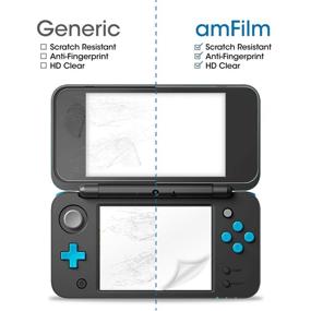 img 3 attached to amFilm Nintendo 2DS XL Screen Protector Pack - [2 GLASS Top, 4 🎮 PET Bottom] High Quality Screen Protectors for New Nintendo 2DS XL 2017 (6 Protectors Included)