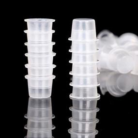 img 3 attached to 🖲️ 1000-Pack Romlon Tattoo Ink Cups: Disposable Plastic Caps for Tattoo Ink, Pigments, and Accessories - Small Size #9