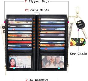 img 3 attached to ZRTARY Women's Handbags & Wallets: Leather Organizer Wallets that Enhance Blocking and Style