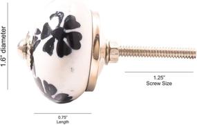 img 2 attached to 🔲 Enhance Your Décor with Premium Quality Assorted Ceramic Knobs – Multi Color Mix, Cabinet Door Knobs, Drawer Pulls & Chrome Hardware (20, Black & White)