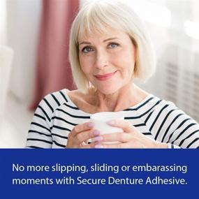 img 1 attached to Pack of 2 - Zinc Free Waterproof Denture Adhesive: Extra Strong Hold for Upper, Lower or Partials - 1.4 oz