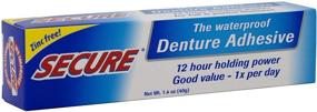 img 4 attached to Pack of 2 - Zinc Free Waterproof Denture Adhesive: Extra Strong Hold for Upper, Lower or Partials - 1.4 oz