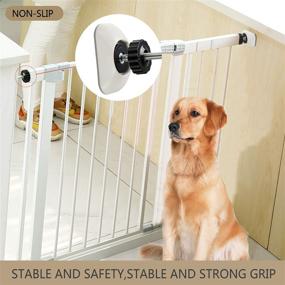 img 3 attached to Enhanced Baby Gates Wall Pads (4 Pack Guard) - Ultimate Indoor Gate Wall Protector for Safety - 🛡️ Revolutionary Compact Wall Cups Preserve Trim & Paint - Premium Guard for Dog Pet Child Kid Pressure Mounted Gates Walk-Through