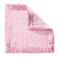 👶 swaddledesigns baby lovie pink satin trim security blanket - jewel tone puff circles, 14x14 inches logo