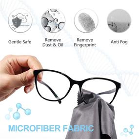 img 1 attached to Crystal Clear Vision: Reusable Anti-Fog Cleaning Cloths for Eyeglasses with Masks - Nano Microfiber Lens Wipes!
