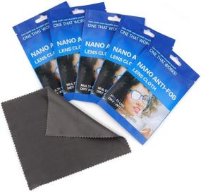 img 4 attached to Crystal Clear Vision: Reusable Anti-Fog Cleaning Cloths for Eyeglasses with Masks - Nano Microfiber Lens Wipes!