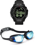 🏊 eilison swim goggles & waterproof watch - anti-fog adult men women youth combo pack logo