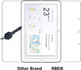 img 2 attached to Защитное стекло RBEIK для экрана Google Nest Hub - твердость 9H, защита от царапин, отпечатков пальцев, легкая установка, стекло 2.5D - совместимо с планшетом Google Home Hub/Google Nest Hub диагональю 7 дюймов