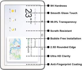 img 3 attached to Защитное стекло RBEIK для экрана Google Nest Hub - твердость 9H, защита от царапин, отпечатков пальцев, легкая установка, стекло 2.5D - совместимо с планшетом Google Home Hub/Google Nest Hub диагональю 7 дюймов