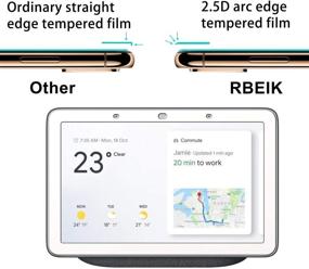 img 1 attached to Защитное стекло RBEIK для экрана Google Nest Hub - твердость 9H, защита от царапин, отпечатков пальцев, легкая установка, стекло 2.5D - совместимо с планшетом Google Home Hub/Google Nest Hub диагональю 7 дюймов